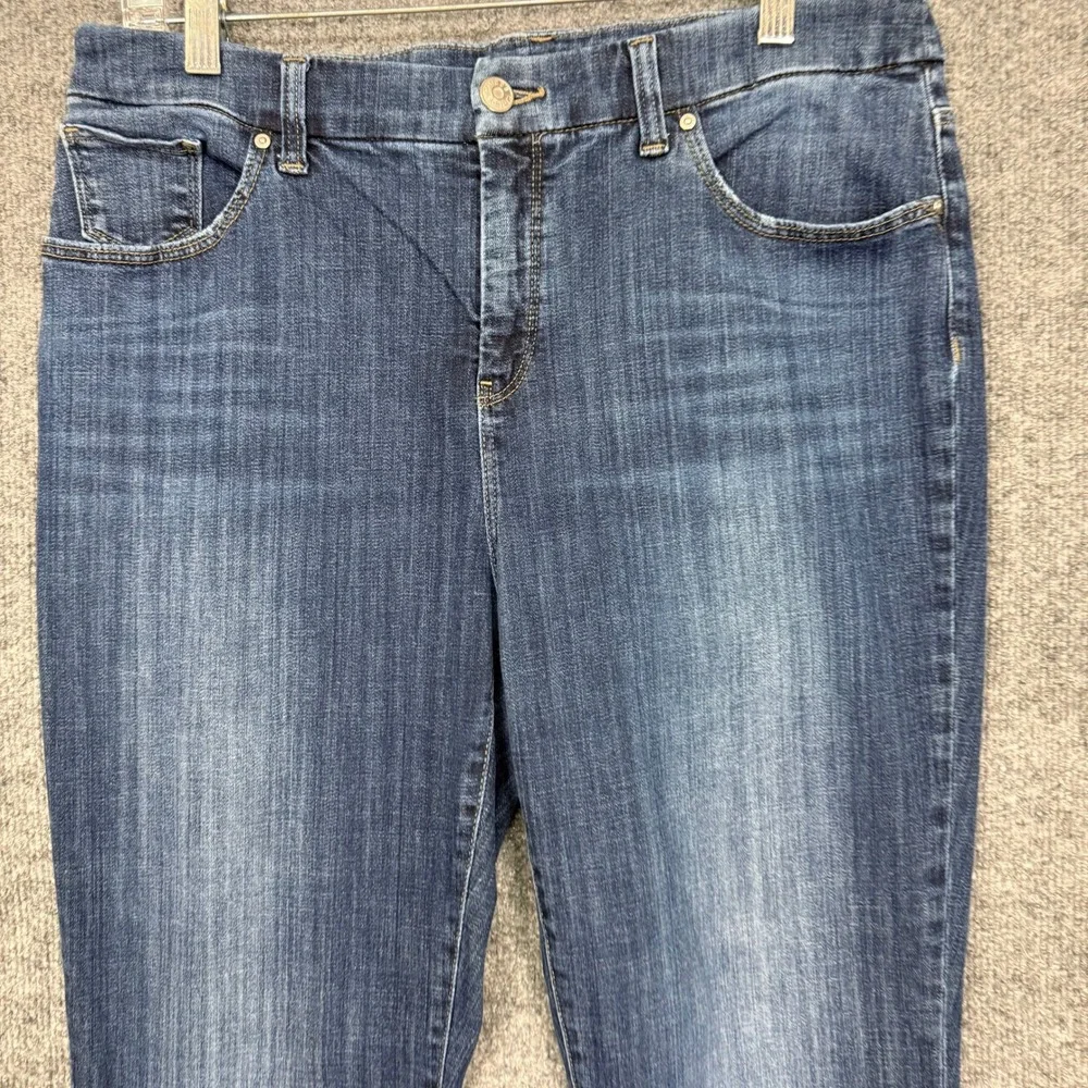 Chicos Jeans 2 Womens‎ 12 Blue Dark Wash So Slimming Girlfriend Ankle Denim